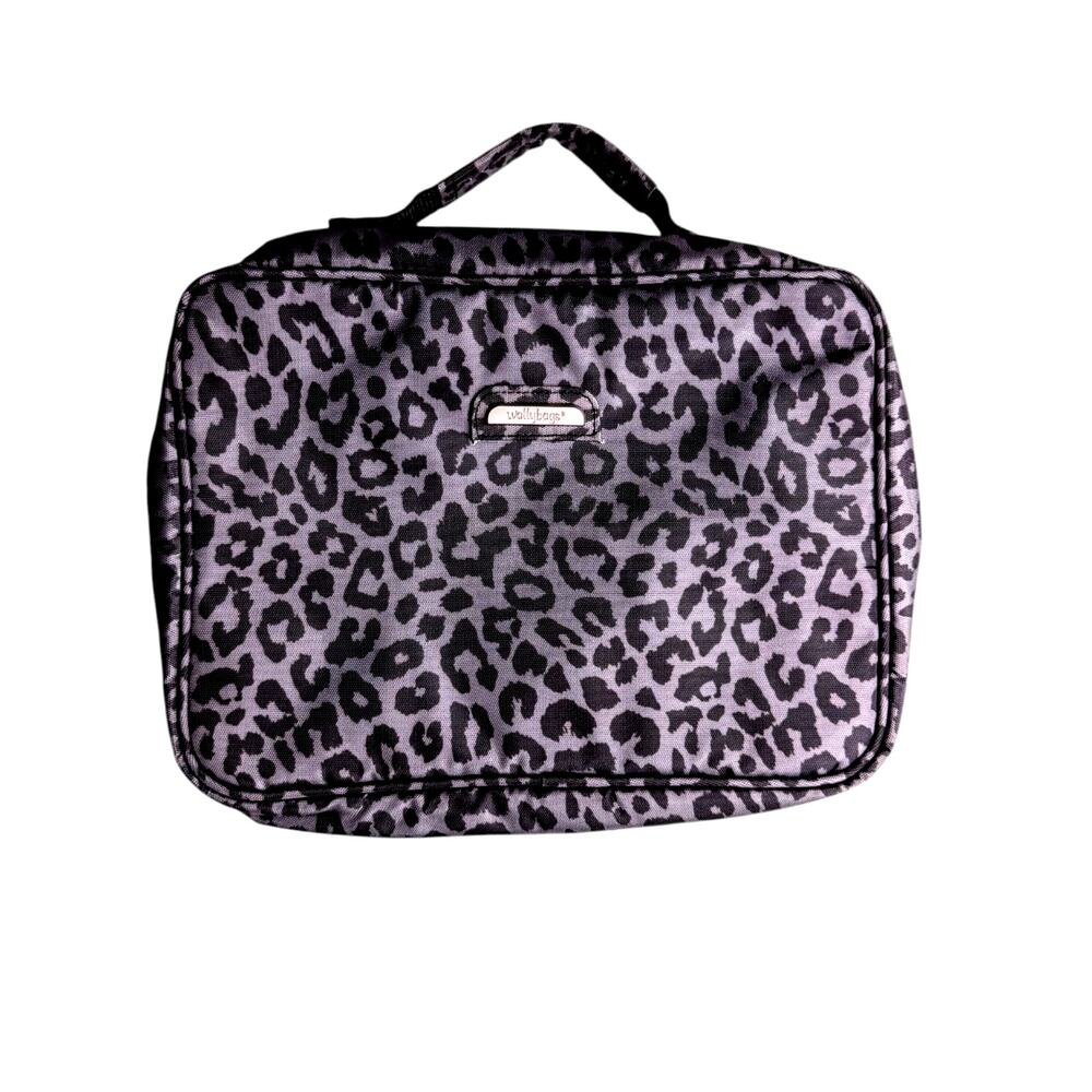 WallyBags leopard-print travel organizer bag